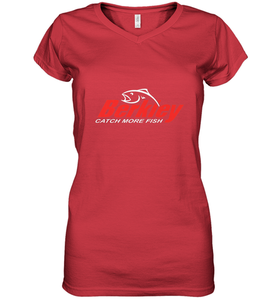 BERKLEY Fishing Logo Spinners Crankbaits LOVER Women's V-Neck T-Shirt