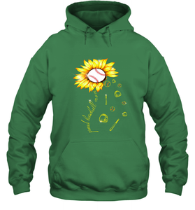 Baseball Proud Sunflower Hooded Sweatshirt