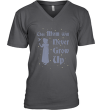 Load image into Gallery viewer, Disney Peter Pan This Mom Will Never Grow Up Men&#39;s V-Neck
