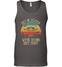 Load image into Gallery viewer, Retro Vintage Get In Loser We're Doing Butt Stuff Alien UFO Men's Tank Top
