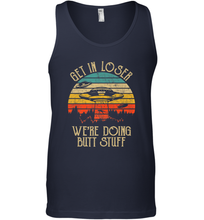 Load image into Gallery viewer, Retro Vintage Get In Loser We're Doing Butt Stuff Alien UFO Men's Tank Top

