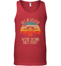 Load image into Gallery viewer, Retro Vintage Get In Loser We're Doing Butt Stuff Alien UFO Men's Tank Top

