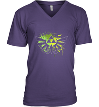 Load image into Gallery viewer, Legend Of Zelda Triforce Logo Paint Splatter Men's V-Neck
