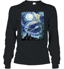 Load image into Gallery viewer, Disney Peter Pan Tinker Bell Starry Night Portrait Long Sleeve T-Shirt
