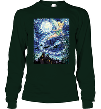 Load image into Gallery viewer, Disney Peter Pan Tinker Bell Starry Night Portrait Long Sleeve T-Shirt
