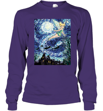 Load image into Gallery viewer, Disney Peter Pan Tinker Bell Starry Night Portrait Long Sleeve T-Shirt
