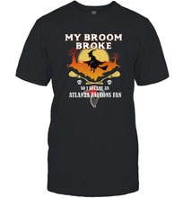 Load image into Gallery viewer, Broom Broke So I Became An Atlanta Falcons Fan  NFL Halloween Costume Men's T-Shirt
