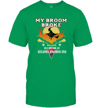 Load image into Gallery viewer, Broom Broke So I Became An Atlanta Falcons Fan  NFL Halloween Costume Men's T-Shirt
