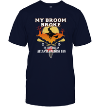 Load image into Gallery viewer, Broom Broke So I Became An Atlanta Falcons Fan  NFL Halloween Costume Men's T-Shirt
