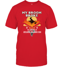 Load image into Gallery viewer, Broom Broke So I Became An Atlanta Falcons Fan  NFL Halloween Costume Men's T-Shirt
