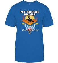 Load image into Gallery viewer, Broom Broke So I Became An Atlanta Falcons Fan  NFL Halloween Costume Men's T-Shirt
