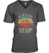 Load image into Gallery viewer, Retro Vintage Get In Loser We're Doing Butt Stuff Alien UFO Men's V-Neck
