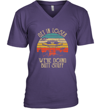 Load image into Gallery viewer, Retro Vintage Get In Loser We're Doing Butt Stuff Alien UFO Men's V-Neck
