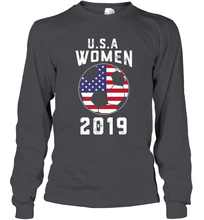 Load image into Gallery viewer, USA United States Women 2019 Soccer US Futbol Long Sleeve T-Shirt
