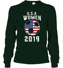 Load image into Gallery viewer, USA United States Women 2019 Soccer US Futbol Long Sleeve T-Shirt
