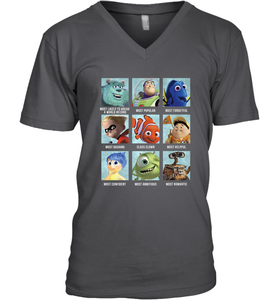 Disney Pixar Collection Character Yearbook Men's V-Neck