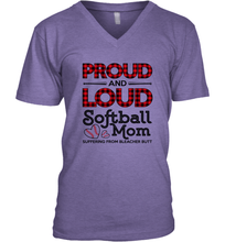 Load image into Gallery viewer, Proud And Loud Softball Mom Men&#39;s V-Neck
