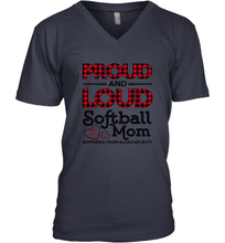 Load image into Gallery viewer, Proud And Loud Softball Mom Men&#39;s V-Neck
