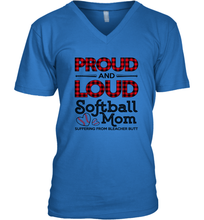 Load image into Gallery viewer, Proud And Loud Softball Mom Men&#39;s V-Neck
