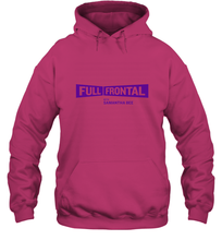 Load image into Gallery viewer, Full Frontal with Samantha Bee Purple Logo Hooded Sweatshirt

