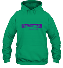 Load image into Gallery viewer, Full Frontal with Samantha Bee Purple Logo Hooded Sweatshirt
