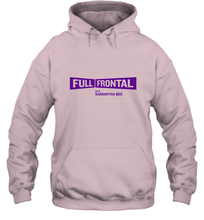 Load image into Gallery viewer, Full Frontal with Samantha Bee Purple Logo Hooded Sweatshirt
