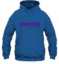 Load image into Gallery viewer, Full Frontal with Samantha Bee Purple Logo Hooded Sweatshirt
