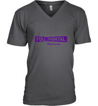 Load image into Gallery viewer, Full Frontal with Samantha Bee Purple Logo Men's V-Neck
