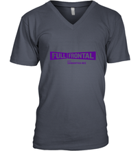 Load image into Gallery viewer, Full Frontal with Samantha Bee Purple Logo Men's V-Neck
