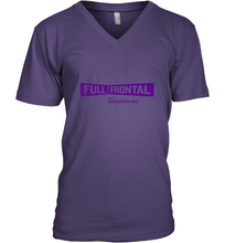 Load image into Gallery viewer, Full Frontal with Samantha Bee Purple Logo Men's V-Neck
