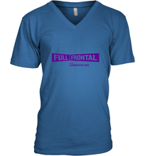 Load image into Gallery viewer, Full Frontal with Samantha Bee Purple Logo Men's V-Neck
