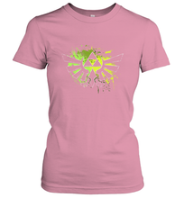 Load image into Gallery viewer, Legend Of Zelda Triforce Logo Paint Splatter Women's T-Shirt
