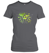 Load image into Gallery viewer, Legend Of Zelda Triforce Logo Paint Splatter Women's T-Shirt
