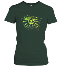 Load image into Gallery viewer, Legend Of Zelda Triforce Logo Paint Splatter Women's T-Shirt
