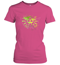 Load image into Gallery viewer, Legend Of Zelda Triforce Logo Paint Splatter Women's T-Shirt
