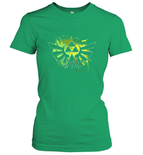 Load image into Gallery viewer, Legend Of Zelda Triforce Logo Paint Splatter Women's T-Shirt
