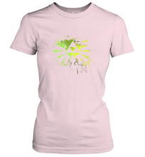 Load image into Gallery viewer, Legend Of Zelda Triforce Logo Paint Splatter Women's T-Shirt
