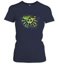 Load image into Gallery viewer, Legend Of Zelda Triforce Logo Paint Splatter Women's T-Shirt
