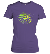 Load image into Gallery viewer, Legend Of Zelda Triforce Logo Paint Splatter Women's T-Shirt
