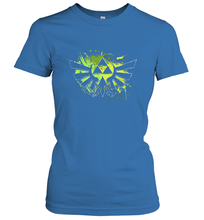 Load image into Gallery viewer, Legend Of Zelda Triforce Logo Paint Splatter Women's T-Shirt

