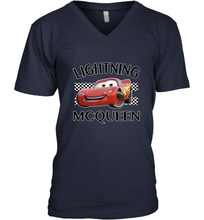 Load image into Gallery viewer, Disney Pixar Cars Lightning McQueen Finish Men&#39;s V-Neck
