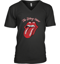 Load image into Gallery viewer, Mens The Rolling Stones Script Tongue Logo Men's V-Neck
