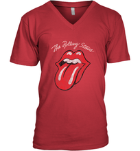 Load image into Gallery viewer, Mens The Rolling Stones Script Tongue Logo Men's V-Neck
