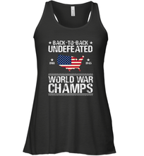 Load image into Gallery viewer, Back To Back Undefeated World War Champs Gift Women&#39;s Racerback Tank
