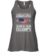 Load image into Gallery viewer, Back To Back Undefeated World War Champs Gift Women&#39;s Racerback Tank
