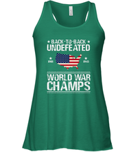 Load image into Gallery viewer, Back To Back Undefeated World War Champs Gift Women&#39;s Racerback Tank
