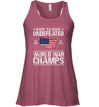 Load image into Gallery viewer, Back To Back Undefeated World War Champs Gift Women&#39;s Racerback Tank
