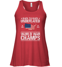 Load image into Gallery viewer, Back To Back Undefeated World War Champs Gift Women&#39;s Racerback Tank
