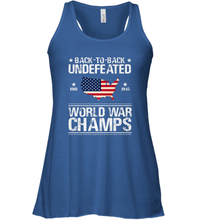 Load image into Gallery viewer, Back To Back Undefeated World War Champs Gift Women&#39;s Racerback Tank
