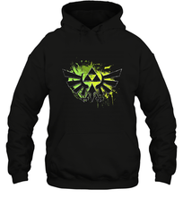 Load image into Gallery viewer, Legend Of Zelda Triforce Logo Paint Splatter Hooded Sweatshirt
